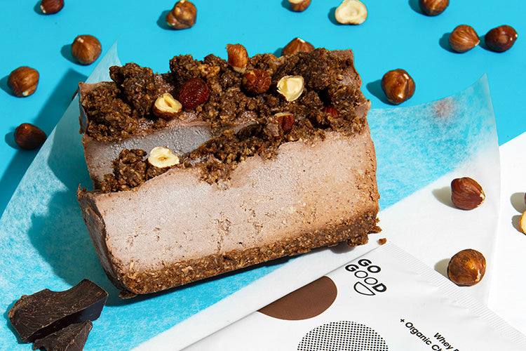 Raw Hazelnut Chocolate Protein Slice