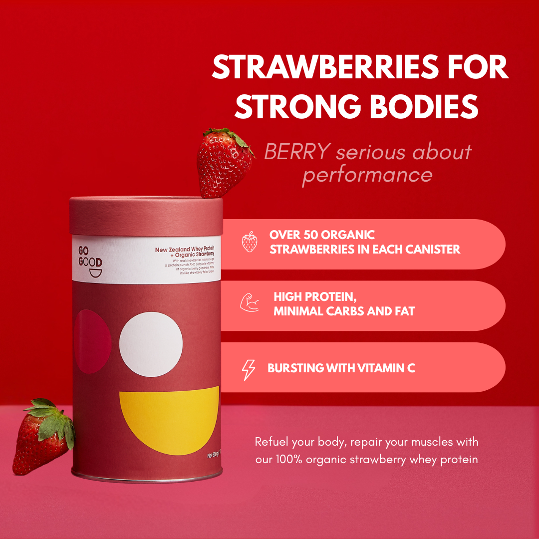 Whey Protein Powder + Organic Strawberry