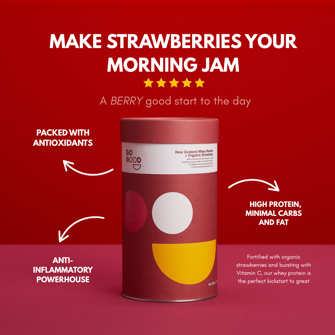 Whey Protein Powder + Organic Strawberry