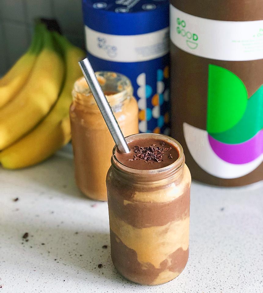 Chocolate And Peanut Butter Bomb Smoothie